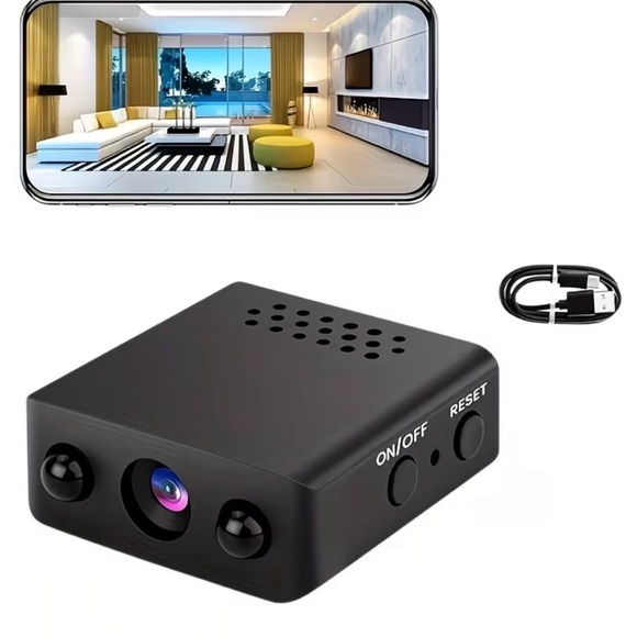 Compact Black Mini Camera with USB Cable - Picture 1 of 6